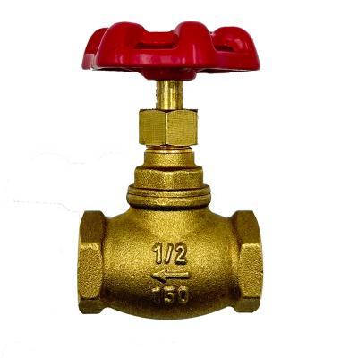 China JCWM-006 Chinese Manufacturer General Industrial Durable Female Threaded Brass Water Gate Valve 1/2 - 2 Inch With Red Color Hand Wheel for sale