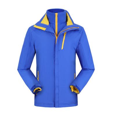 China Plus size men and women detachable three in one plush thickened warm mountaineering and skiing work clothes for sale