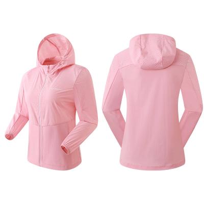 China 2021 Custom Made Pink Women's Sport Outdoor Breathable Jackets QUICK DRY With Logo for sale