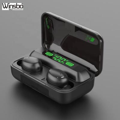 China Mah Power Bank TWS with Charging Case and 1200 F9-5 5.0 In-Ear Wireless Ear Pods Blue Tooth Headphones 5.0 for sale