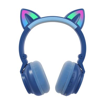 China In-Ear 3.5MM Jack RGB Light Up BT 5.0 Blue Tooth Wireless Computer Headsets For Kids for sale