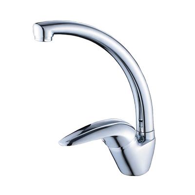 China Chrome Solid Brass Polished Kitchen Hot And Cold Water Mixer Taps Nanan Faucets Swan Neck Thermostatic Kitchen Sink Faucet for sale