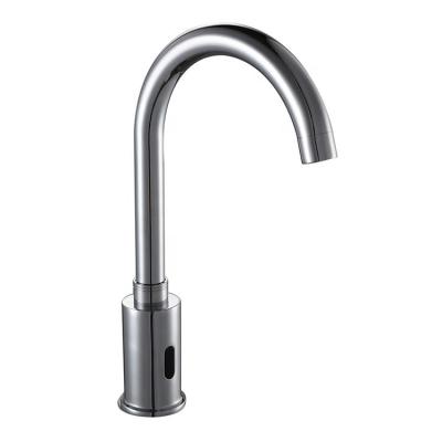 China Infrared Automatic Faucet Lavatory Faucet Sense Faucets Bathroom Water Sensor Cold Water Saving Brass Faucets for sale