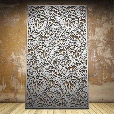 China Exterior Decorative Metal Panels Carbon Steel Screens Outdoor Steel Laser Cut Screen for sale