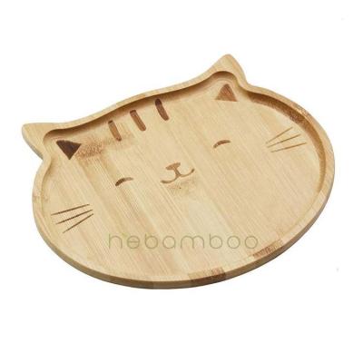 China Sustainable Unique Home Kitchen Meal Containers Natural Bamboo Wooden Food Tray for sale