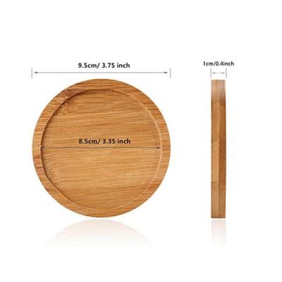 China Products CLASSIC home gardening natural bamboo round factory wooden saucer for sale