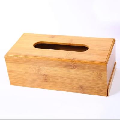 China Natural Bamboo Bathroom Accessories Waterproof Facial Tissue Paper Wooden Box for sale