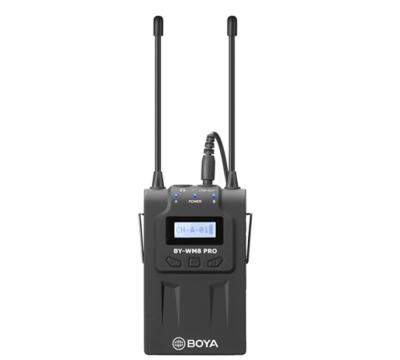 China Pro BOYA RX8 Microphone Visual OLED Wireless Receiver Display Dual Channel Stereo For DSLR Camera Microphone For WHM8 for sale