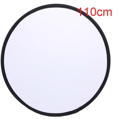 China Reflector 110cm 2 In 1 Photo Light Round Snap Reflector For Silver White Round Disc for sale