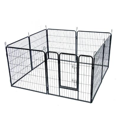 China Large Space Iron Mesh Breathable Adjustable Pen Pet Small And Medium Puppy Cage Folding Pet Pen Cage for sale