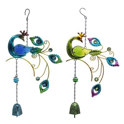 China Creative Art Decor High quality peacock windchimes wedding gifts tone outdoor decoration wind chimes drop shipping for sale