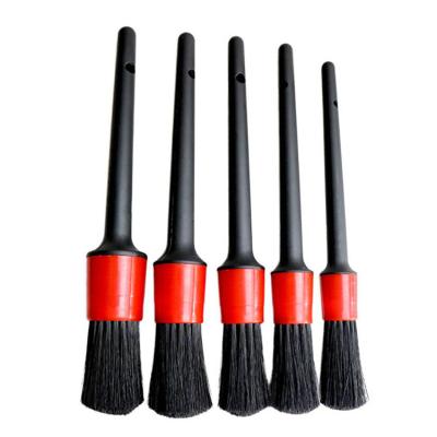 China Drop Shipping 5pcs Car Detailing Sweep Car Dashboard Air Vent Brush Tools Auto Car Wash Set Clean Accessory for sale