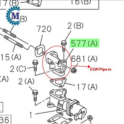 China Excavator AIR EGR For Truck 4HK1 ZX200-3 ZX210K-3 ZX270-3 ZX280LCH-3 Auto Excavator Spare Parts 8980010211 for sale