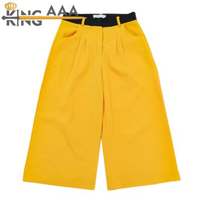 China Wholesale 100% Cotton 100% Cotton Spring String High Solid Color Straight Pants Korean Style Wide Leg Pants Fashion Women's Shorts for sale