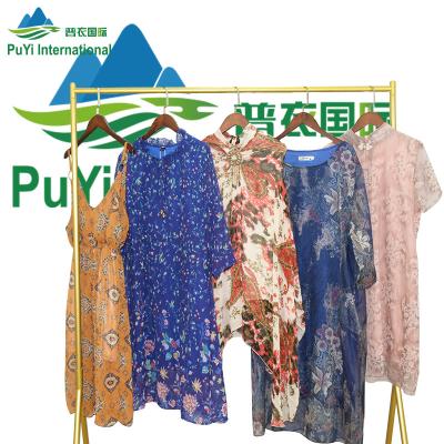 China Popular New York Used Clothes Bulk Ladies Dress Women Silk Clothing Summer for sale