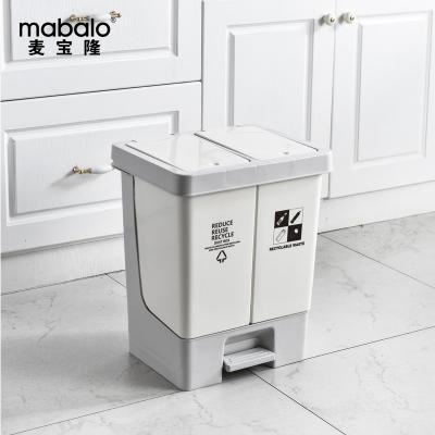 China Factory direct sales stocked multifunctional plastic floor-standing trash can sorting bin sorting garbage recycling station for sale