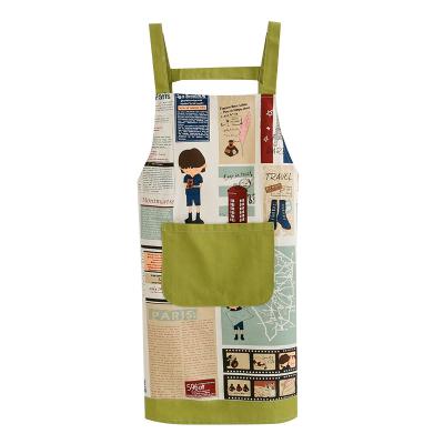 China Fashion Durable High Quality Cotton Apron Milk Tea Coffee Work Wear For Men And Women Cartoon Work Apron for sale