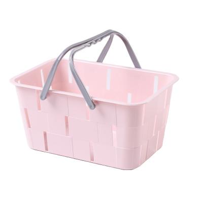 China Wholesale Bath Portable Basket Drain Cavity Bathroom Basket Storage Boutique Toiletries Plastic Stored Box for sale