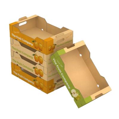 China Disposable Apple Banana Cardboard Box Orange Grape Carton Fruit Cardboard Box Factory for sale