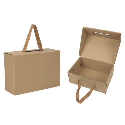 China Disposable cheap e flute price 3 ply corrugated cardboard shoe box with logo and handle for sale