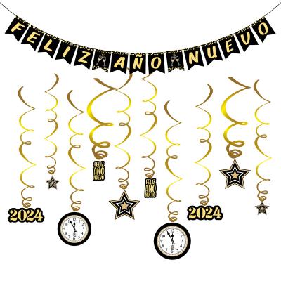 China Popular 2024 New Year party decoration spiral hanging decoration New Year activity decoration company annual meeting layout for sale