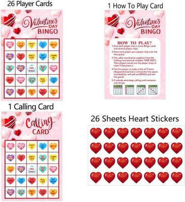 China Interesting New Valentine's Day bingo game Card set Party supplies bingo for 24 people for sale