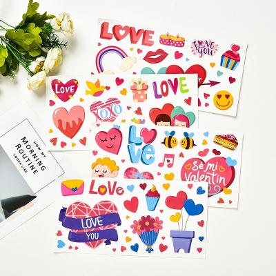 China Fashional Valentine's Day decoration wall love stickers DIY party heart graffiti stickers for sale