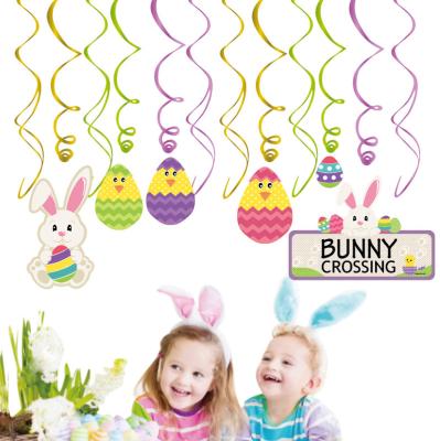 China Cute Easter wall stickers egg decorations glass window stickers scene layout PVC window static stickers for sale