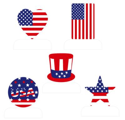 China Fashional Us Independence Day party decoration supplies US National Day pendant Christmas birthday party hanging tag for sale