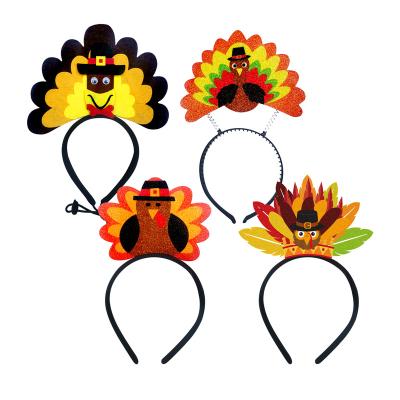 China Thanksgiving Cross-border sales Thanksgiving Turkey hair accessories Party atmosphere props Thanksgiving headband for sale