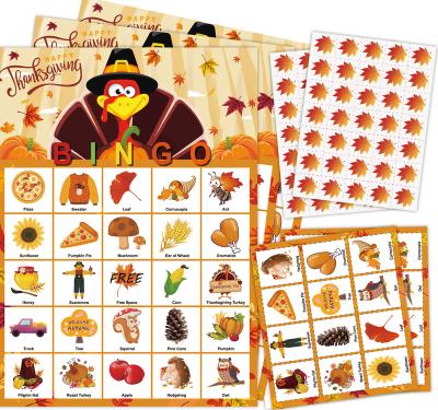 China Europe/America/Oceania New 2023 Graduation Season themed Party Thanksgiving bingo Card Set Party bingo game for 24 people for sale