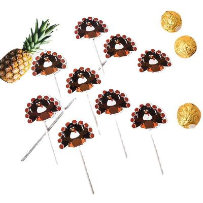 China Popular Cake decoration Thanksgiving Cardstock card card Birthday cake baking Holiday party dress up plug-in for sale