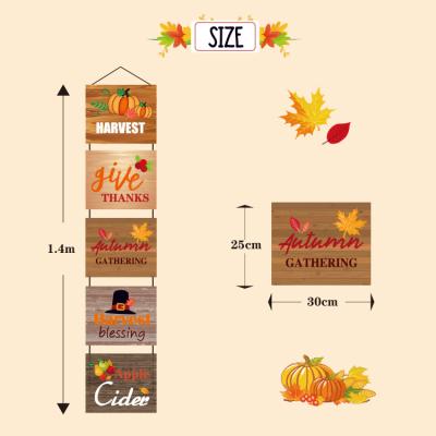 China Fashional Thanksgiving couplet door hanging party garden door curtain hanging flag flag wall hanging decorative background cloth for sale