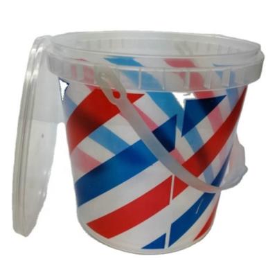 China 2.2 L Food Grade Pp Customize Logo Oversize Plastic Empty Ice Cream Cups With Lids for sale