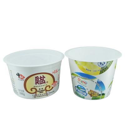 China Impresión de tazas de yogur de plástico personalizado de grado alimenticio Pp taza de crema de embalaje desechable 2023 en venta