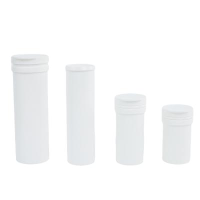 China 2024 White Optional Straight PP Effervescent Tablet Vitamin C Plastic Tubes with Lid for sale