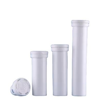 China Tubo de tableta efervescente de vitamina C y calcio con tapa de desecante de 144 mm de plástico de PP blanco en venta