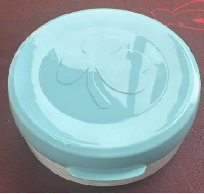 China 401 Custom Color Baby Food Grade PP Powder Can Lid with Flip Top Cap and Custom Logo for sale