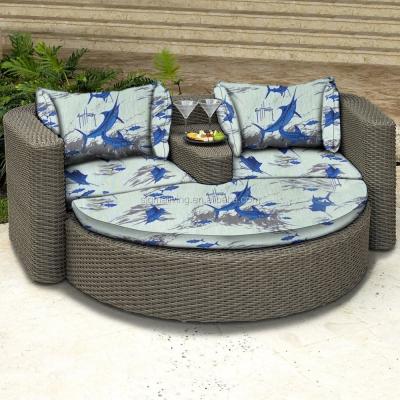 China Chinese Style Garden Sofa Bed Balcony Sofa Bed Foldable Round Bed for sale