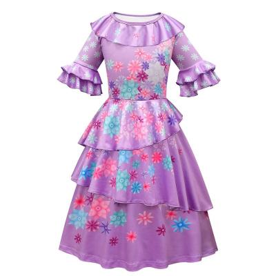 China Girls Formal Dress Encanto Mirabel Costume Dress Anime Isabella Encanto Cosplay Girls Dress Up Costumes For Wig Carnival Party for sale