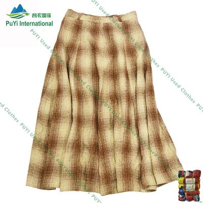 China Polyester/Cotton Ladies Skirts Long Used Winter Wear Occasion Maxi Dress Used Clothing Mixed Used Clothing for sale