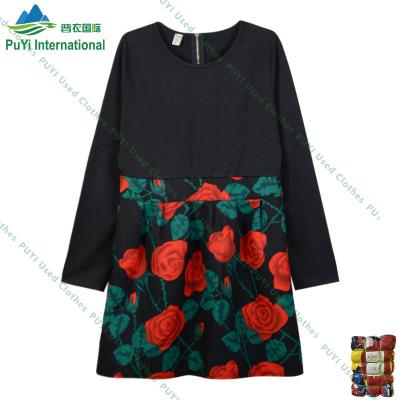 China 100% cotton spring autumn ladies dress long volume used clothes bales Philippines used clothing wholesale second-hand clothes for sale