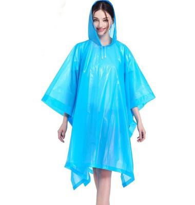 China Eco-friendly Custom Waterproof White PVC Plastic Rain Coat For Promotion Gift for sale