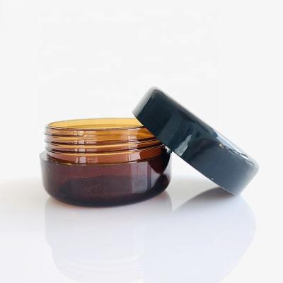 China 10ml Amber Mini Plastic Cosmetic Jar 10g Face Cream Eye Cream Cosmetic Jar for sale