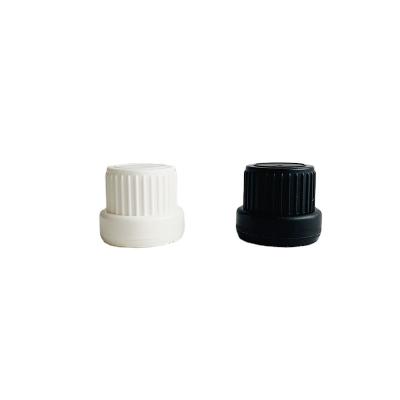 China Black/White Short Non Spill Tail Hole 2 Short Stopper Bottle Essential Oil Drop Caps With Inner Stopper, Free Installation for sale