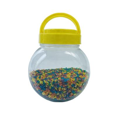 China New Design Syrup Food Jar 500ml Plastic Spherical Transparent Dried Fruit Jar For Storing Food for sale