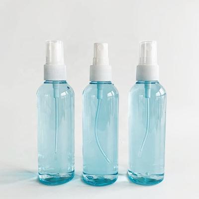 China Wholesale 100ml Cosmetic Round Transparent Spray Bottle PET Plastic Cosmetic Packaging Bottle for sale