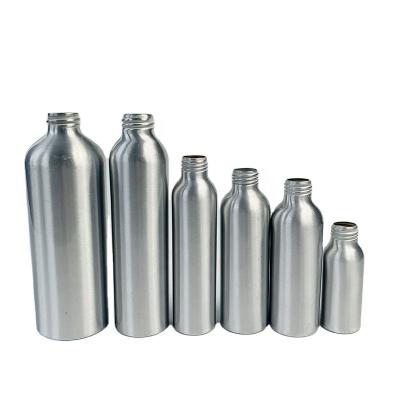 China Essential Oil Essential Oil Aluminum Bottle Silver Metal Brushed Aluminum Bottle Container Cosmetic Packaging for sale