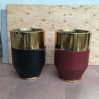 China Mordern Home Decor Large Gold Stainless Steel Plant Pot Flower Pot for sale