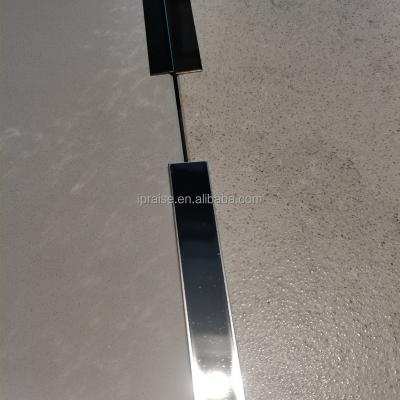 China Modern Interior Decorative Design 304 Stainless Steel Tile Trim Metal Wall Strip for sale